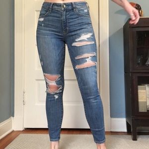 Distressed American Eagle Skinny Jeans